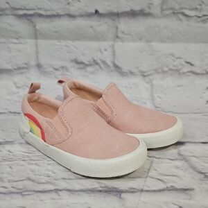Old Navy Blush Slip-On Sneakers with Rainbow Detail